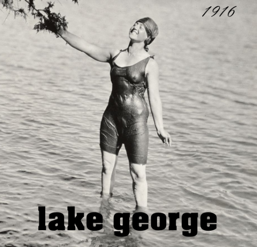vintage Lake George on metal